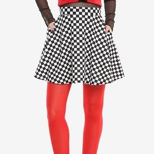 Hot Topic Checkered Skater Skirt XL